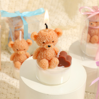 Bougie parfumée en forme d'ours en peluche, mini bougie dans un verre, cadeau pour une fête de naissance, un mariage, un cadeau pour les invités, décoration de table à la maison