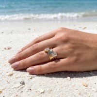 Bijoux personnalisés en acier inoxydable 316L, bague spirale, étanche, hypoallergénique, plaqué or PVD, bijoux en CZ, cadeaux pour femmes