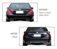 Nouveau kit carrosserie Mercedes-Benz Classe S W221 2006-2013 – Amélioration de style, pare-chocs, phares LED, capot, ailes – Fixation par boulons, ajustement universel rapide