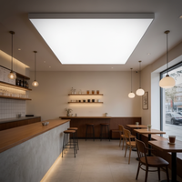 Boîte à lumière décorative suspendue ultra-mince en aluminium élégant avec film souple rétroéclairé par LED et protection UV, étanche, personnalisable pour aéroport