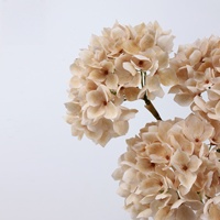 Fleur d'hortensia en tissu de soie de haute qualité, faite à la main, style européen, nouveau design, couleurs vintage d'automne, pour la fête des Mères, Noël