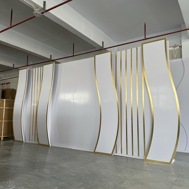 Modern Popular Luxury Wedding Acrylic Backdrop Decorative BJ250080-3 White Pvc Backdrop for Wedding Party Decoration Supplies