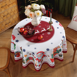 2023 Mới Bán Buôn Giáng Sinh Khăn Trải Bàn In Màu Đỏ Cây Giáng Sinh Santa Claus Không Thấm Nước Chống bẩn Cho Cross-Biên Giới Thương Mại - Product Image 4