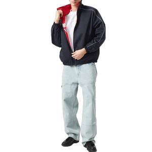 Chaqueta Cortavientos Reversible de Nailon Rojo Personalizada para Hombre, Diseño Sólido, Ropa Deportiva para Actividades al Aire Libre para Mujer - Product Image 2