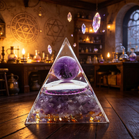 Kristallkugeln Amethyst Heilsteine Chakra Meditation Orgonit Orgon-Pyramide 5cm Glücksbringer Heimdekoration