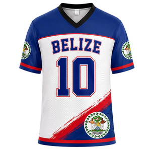 Maglietta del Belize per Uomo – T-shirt Sportiva Casual con Numero 10 e Dettagli della Bandiera Belizeana - Product Image 1