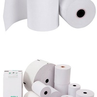 Rouleaux thermiques blancs en pâte de bois 100% avec mandrin plastique, largeur 57mm 80mm, longue conservation pour caisses enregistreuses, magasins et supermarchés