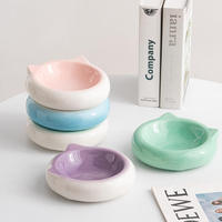 Bol pour animaux de compagnie en céramique imperméable à motif uni, très vendu, pour chats et chiens, utilisation en intérieur, fournitures pour animaux de compagnie