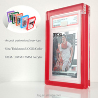 Boîte de protection pour cartes TCG, en acrylique transparent personnalisé, avec protection contre les chocs, boîte de rangement, support magnétique, vitrine