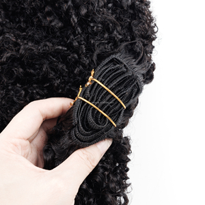 20 pollici nero naturale 7 pezzi <span class=keywords><strong>Per</strong></span> Set africano Jerry Clip ricci in 100% vergine capelli umani extension Clip-in trama capelli - Product Image 3