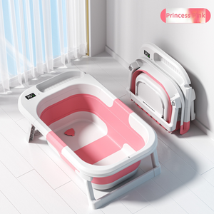 Juego de <span class=keywords><strong>Bañera</strong></span> Plegable Independiente de TPE Ecológico <span class=keywords><strong>con</strong></span> Cuchara de Agua Plegable Multifuncional para Bebés y Niños - Product Image 4
