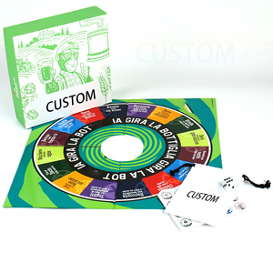 Set da Gioco da Tavolo Multigiocatore Personalizzato Verde con Motivo Stampato Design Portatile Include Carte di Carta e Tabellone - Product Image 1