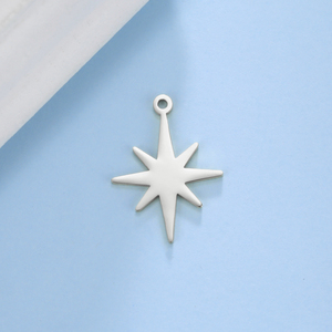 North Star Charm Stainless Steel Charms Small Pendant Necklace Accessories <strong>Jewelry</strong> Making <strong>Supplies</strong> Wholesale - Product Image 5