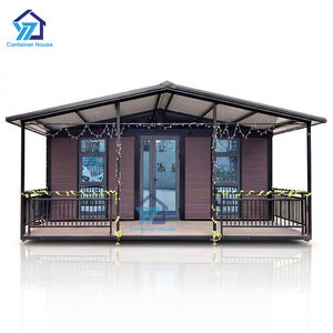 <span class=keywords><strong>Maison</strong></span> conteneur mobile pliable et extensible en acier léger préfabriquée avec terrasse pour le camping et les projets extérieurs - Product Image 1