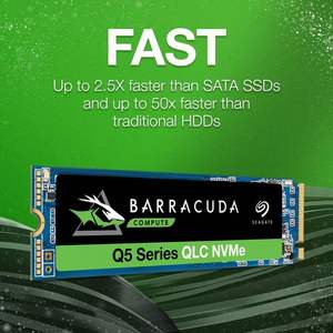 Seagate Barracuda Q5 1TB M.2 NVMe PCIe Gen3 X 4 3D QLC Masaüstü/Dizüstü Bilgisayar Dahili SSD 1 Yıl Kurtarma Hizmetleri SATA 3.0 - Product Image 5