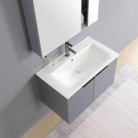 Wastafel kamar mandi kustom 60/100cm Vanity kamar mandi wastafel kamar mandi gantung dinding Hotel Modern dengan meja rias kabinet