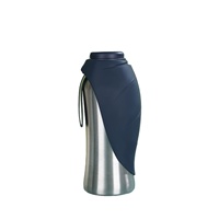 Nouvelle tasse isotherme en acier inoxydable pour animaux de compagnie, grande capacité, portable avec cordon pour les voyages
