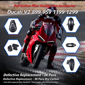 Kit de Carenado de Motocicleta de Fibra de Carbono Seca con Acabado Mate, Accesorios de Modificación de Carrocería para <span class=keywords><strong>Ducati</strong></span> <span class=keywords><strong>V2</strong></span> 899 1199 <span class=keywords><strong>1299</strong></span> - Product Image 1