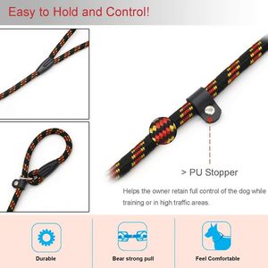 Guinzaglio a slitta NIBAO resistente per cani, guinzaglio da addestramento da 1,5 m, robusto e regolabile per cani di taglia piccola e media (4,5-36 kg) - Product Image 3