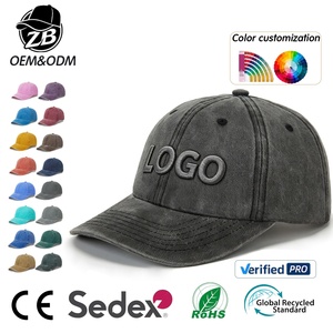 Custom Vintage Adjustable Unstructured Low Profile Golf <b>Plain</b> Dad Hat Washed Cotton Baseball <b>Caps</b> for Men Women - Product Image 1