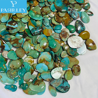 Pierre précieuse en turquoise bleue naturelle Pasirey, différentes formes, cabochon, 2-16 mm, pierres précieuses en vrac, vente en gros, bijoux