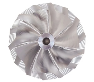 PTE7675 <span class=keywords><strong>76.44</strong></span>/102.40mm Rueda compresora de turbocompresor de aluminio billet con 7+7 aspas para PTE7675 GEN 2 Altura total: 55.90mm - Product Image 1