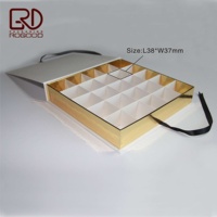 ROGOOD Luxus-Schokoladen box mit Multi-Compartment-Design mit Band verschluss Weiß/Schwarz/Braun Box für Schokoladen geschenk P1172