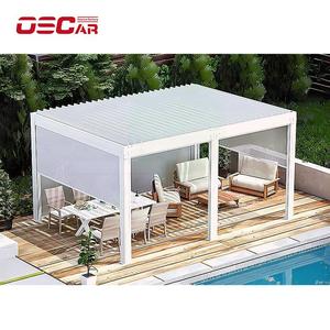 3x3m ngoài trời nhôm vườn Pavilion Patio Tán lều sân sau vườn bên với tùy chọn lưới màn hình có thể thu vào pergola - Product Image 1