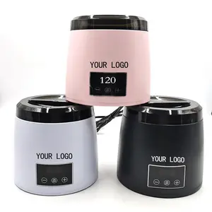 핑크 대형 왁스 냄비 LCD 400ml 프로 새로운 휴대용 바디 미니 왁스 워머 파라핀 제모 왁스 히터 전문