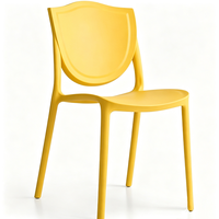 Chaise de salle à manger moderne en plastique, légère et empilable, pour la maison, le jardin, les restaurants et les événements