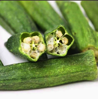 Chips de Okra Fritos Crujientes al por Mayor, Textura Dura Salada, Snack Natural de Okra