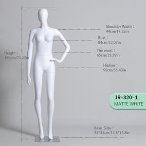 Quần áo hiển thị nữ Ma Nơ Canh toàn thân màu trắng mờ nữ Ma Nơ Canh đứng tư thế người mẫu thời trang - Product Image 6