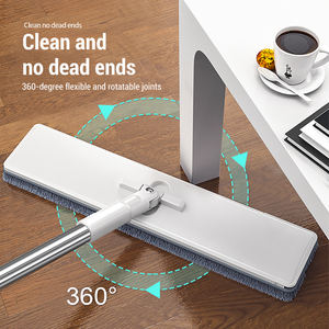 Fregona y cubo con juego de escurridor Fregona y cubo de suelo plano manos libres Sistema de limpieza de suelo doméstico para todos los suelos - Product Image 3