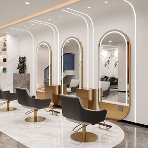 Miroir LED, miroir mural moderne pour salle de bain, miroir de vanité pour salon, salon de <span class=keywords><strong>coiffure</strong></span>, barbier - Product Image 1