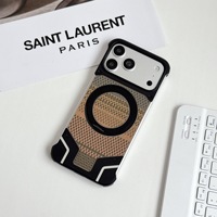 Dissipation thermique pour iPhone 17 Pro Max en aluminium 360° pour le dropshipping °   Étui de téléphone antichoc sans bordure avec support rotatif et couverture magnétique