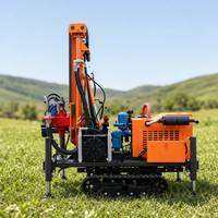 Foreuse hydraulique portative sur chenilles diesel pour puits d'eau domestique, profondeur 200m