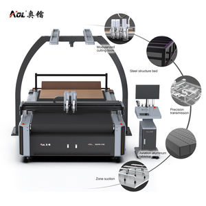 เครื่องตัดกระดาษลูกฟูกดิจิตอลแบบอัตโนมัติ AOL Cardboard Sticker Box Cutter พร้อมใบมีดแบบแบน CNC สำหรับตัดกระดาษแข็ง ได้รับมาตรฐาน CE <span class=keywords><strong>ISO</strong></span> - Product Image 2