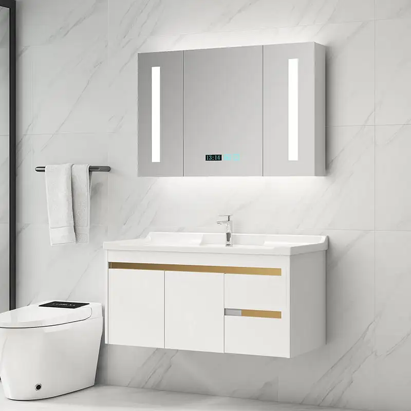 Novo Design Única Pia Bacia Gaveta Bacia Banheiro Mobiliário Moderno Simples e Moderno Armários Da Vaidade Do Banheiro