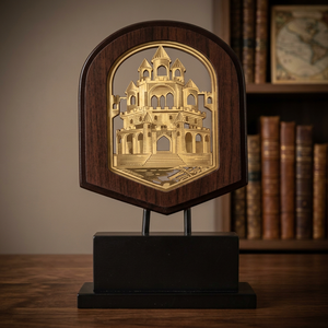 Escultura de Castillo de Madera de Lujo, Arte Decorativo en Relieve, Regalo - Product Image 3