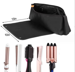 Bolsa de viaje para herramientas de peinado y tapete resistente al calor para planchas de pelo, rizadores y productos de cuidado capilar, de fábrica con certificación Sedex Bsci. - Product Image 4