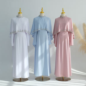 Abaya <span class=keywords><strong>pour</strong></span> femmes Dubaï en viscose ornée de luxe, cape de <span class=keywords><strong>mariage</strong></span>, cape arabe, ensemble de robe musulmane <span class=keywords><strong>pour</strong></span> femmes, Ramadan EID 2026 - Product Image 5