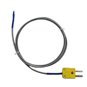 1m yüksek sıcaklı<span class=keywords><strong>k</strong></span> uzatma tel fişi termokupl sensörü ile <span class=keywords><strong>K</strong></span> tipi termokupl - Product Image 1