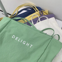 Sacs fourre-tout en toile de coton bio, grande capacité, personnalisés avec logo imprimé, recyclables, avec poche
