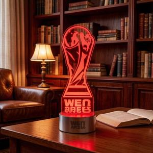 Lampe LED en acrylique Coupe du Monde <span class=keywords><strong>FIFA</strong></span> 2026, Veilleuse à couleurs changeantes, Cadeau, Vente en gros, Décoration lumineuse personnalisée pour bureau de supporter de football - Product Image 6