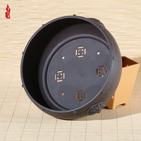 Pot à bonsaï en plastique de forme de tambour chinois classique, diamètre 12 cm, hauteur 6 cm, pour la maison, le jardin, le sol, les centres commerciaux, vente en gros, minimaliste