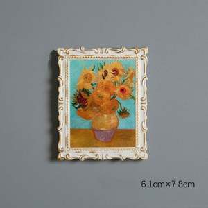 Lot de 5 autocollants magnétiques puissants Van Gogh – Collection de tableaux célèbres – Décoration intérieure élégante – Logo en plastique – Cadeau idéal pour anniversaire de famille - Product Image 2