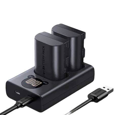 แบตเตอรี่ 2 ก้อน + เครื่องชาร์จ 1 อัน