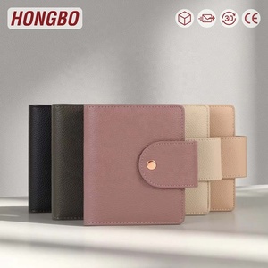 Fournitures <span class=keywords><strong>de</strong></span> <span class=keywords><strong>bureau</strong></span> : Portefeuille-classeur budgétaire A7 en cuir véritable souple 8 couleurs avec anneaux or <span class=keywords><strong>rose</strong></span> pour femme, idéal pour la planification financière - Product Image 1