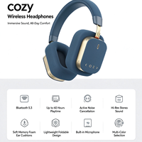 Casque audio à réduction de bruit, casque sans fil supra-auriculaire, 60 heures d'autonomie pour les voyages et le travail