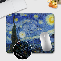 Tapis de souris de jeu personnalisé nuit étoilée blanc blanc sublimation noir bord de couture d'anime pour grand tapis de bureau tapis de jeu ordinateur